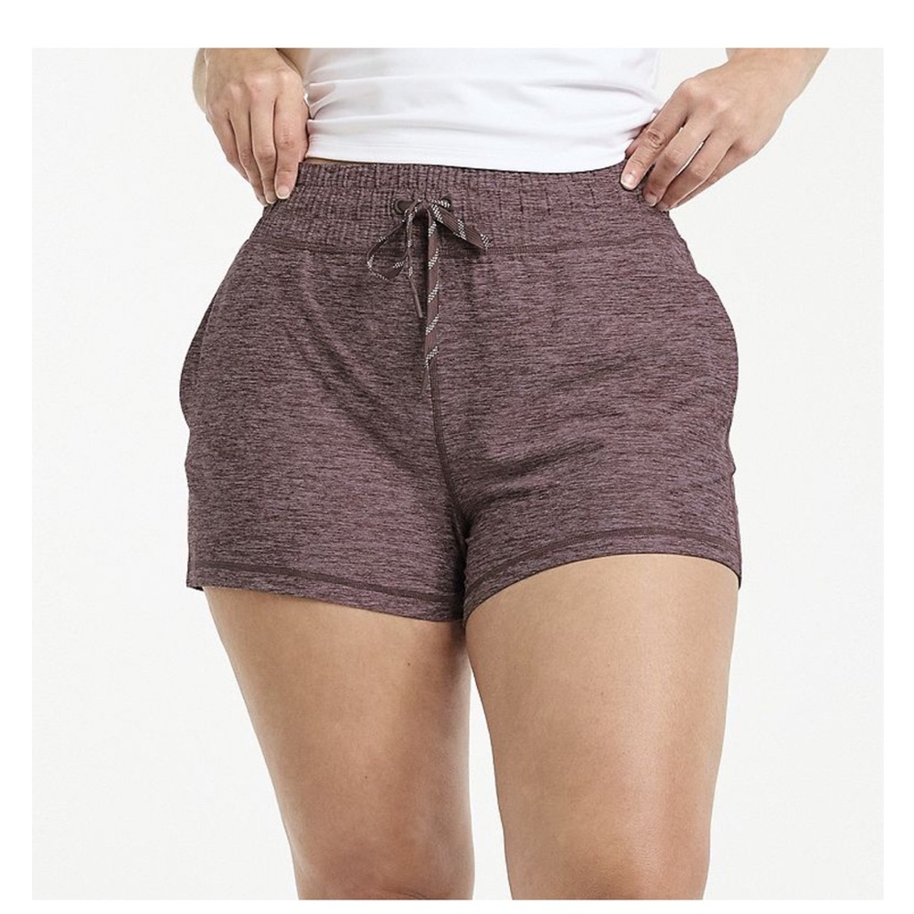 FLX Purple Manor Color Athletic Shorts with Elastic Waistband